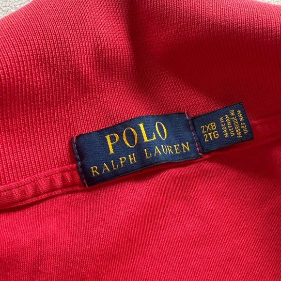 VTG Polo Ralph Lauren Polo Shirt Mens 2XL Fuchsia Short Sleeve Preppy Golf 90s - Picture 3 of 5